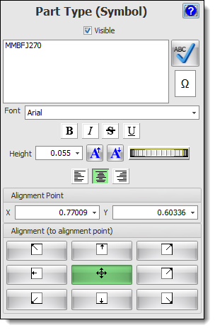 Symbol Part Type Editor