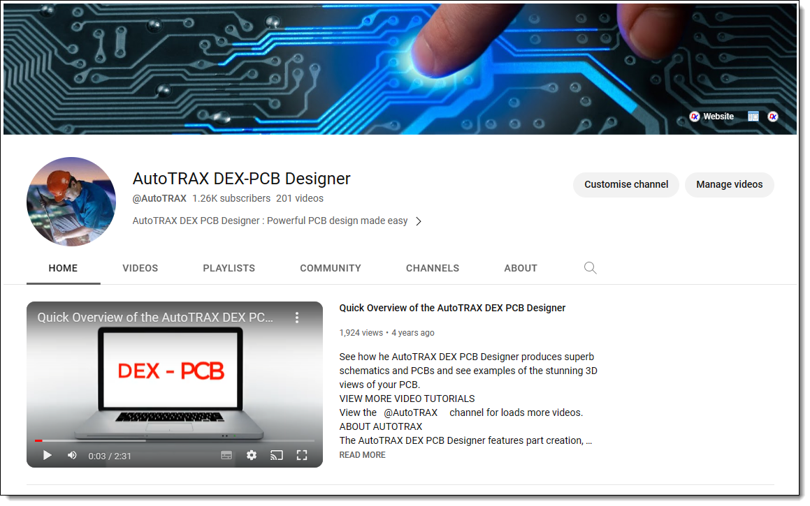 The AutoTRAX DEX YouTube Channel