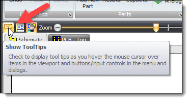 The Show Tooltips Check Button