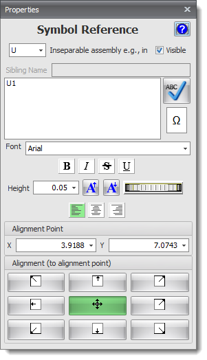 The Symbol Reference Properties Editor