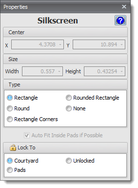 The Silkscreen Properties Editor