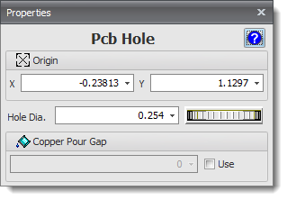 PCB Hole Properties Editor