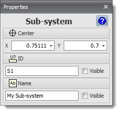 Sub-System Properties Editor