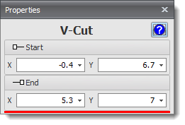 V-Cut Properties Editor