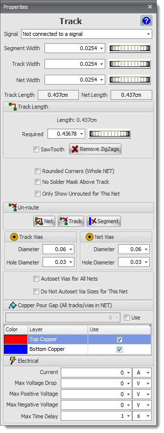 Track Properties Editor