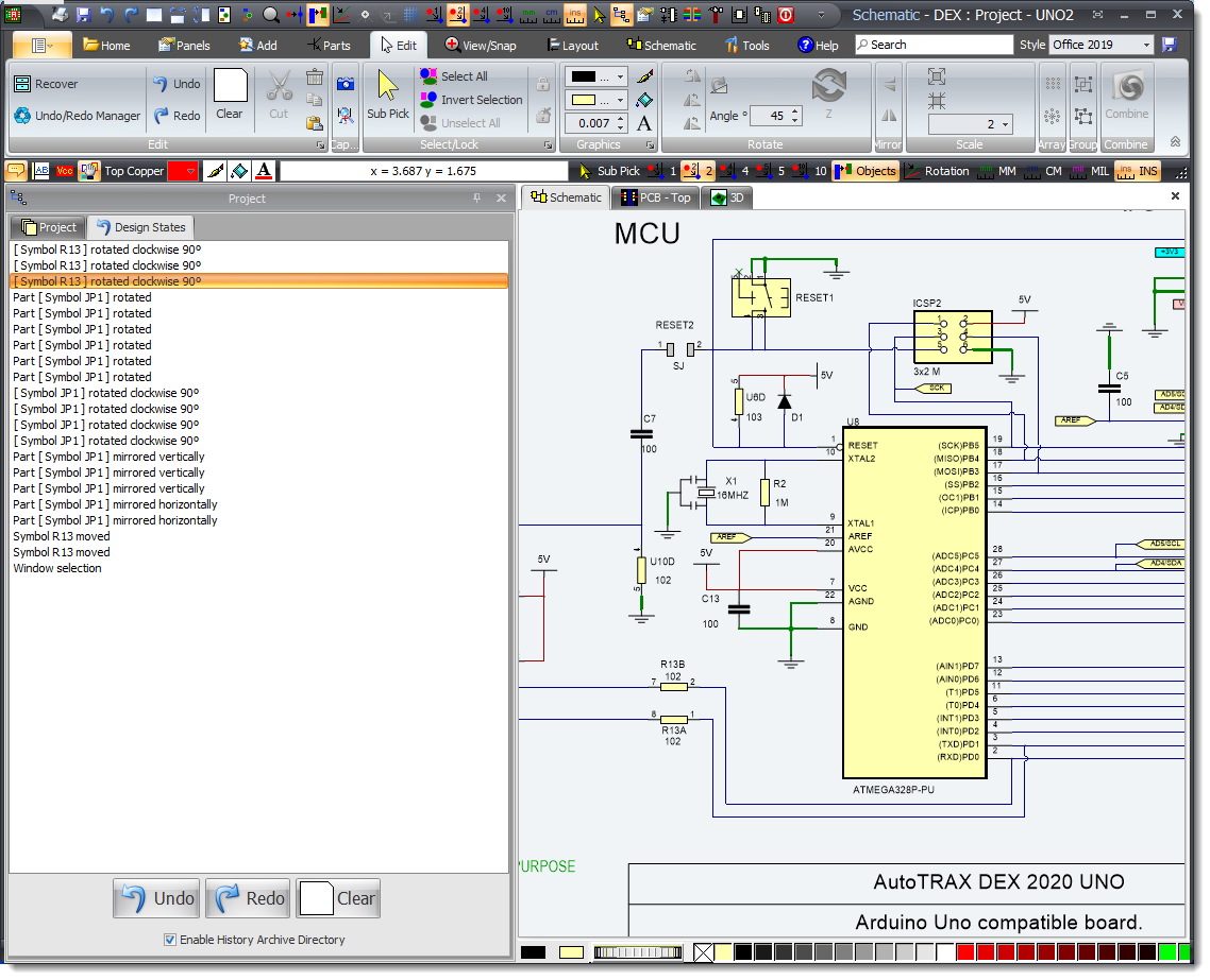 Project Panel - Undo/Redo Manager