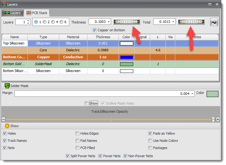 Improved PCB Stack Editor