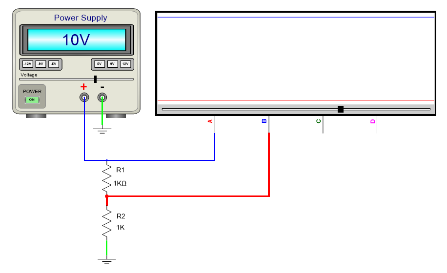 A Power Supply Connected to a Wire.