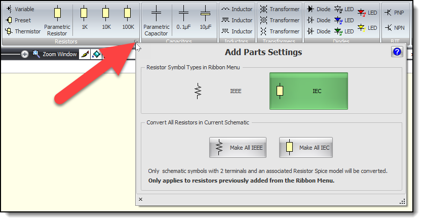 Switching Between IEEE and IEC Resistors