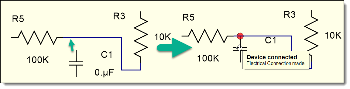 Automatic Connections of Symbol Terminal to Wire