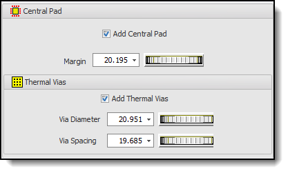 Adding Central Pad with Thermal Vias