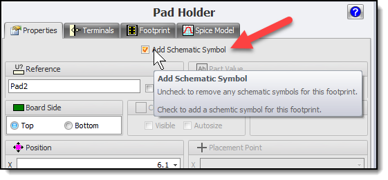 Option to Remove/Add Schematic Symbols for Single Pads Places on PCB Option to Remove/Add Schematic Symbols for Single Pads Places on PCB